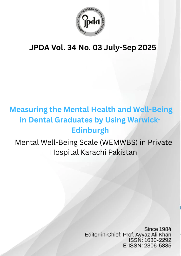 Journal of The Pakistan Dental Association